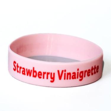 Imagem de Culinary ID Bands Etiqueta de garrafa de silicone, estampa "vinagrete de morango", serve para garrafas de draga de 473 a 680 g, pulseira durável para identificação de alimentos, nível profissional, 1