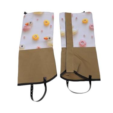 Imagem de Luocute Polainas de Neve Infantis, Tecido Oxford 300D 600D à Prova de Chuva Com Parte Superior Elástica e Tira Antiderrapante de TPU para Caminhadas, Esqui, (Estilo Jovem Patozinho)