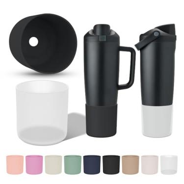 Imagem de KGULQ 2 peças de bota superior compatíveis com Owala Freesip Sway 850 g e 1,134 g, alta antiderrapante, evita arranhões, manga protetora para garrafa de água e copo Sway