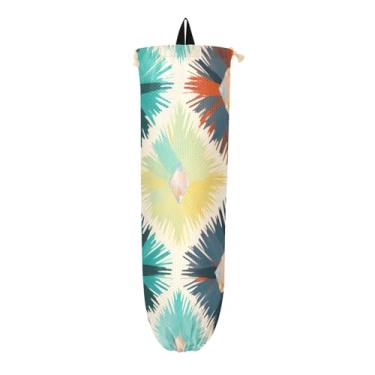 Imagem de Dispensador de saco de mercearia colorido indiano, bolsa organizadora de parede, bolsa para sacolas plásticas