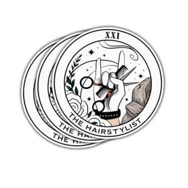 Imagem de Adesivo inspirado no tarô do cabeleireiro, tesouras engraçadas, presente para barbeiros, artistas, cabeleireiros, adesivos, cabeleireiro, carro, decalque para laptop, garrafa, caderno, caixa de