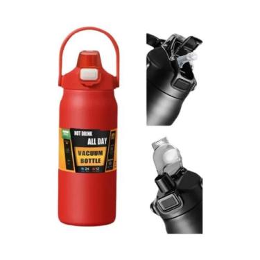 Imagem de Garrafa Térmica De Aço Inoxidável De Grande Capacidade 1.5L, Caneca Té