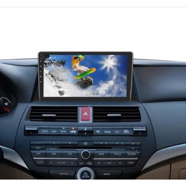 Imagem de Som automotivo 6G + 128G para Honda Accord 8º 2008-2013 com CarPlay sem fio e Android Auto, tela sensível ao toque IPS de 10 polegadas, Android 15, rádio de carro, Bluetooth, WiFi, GPS, FM/RDS SWC AHD