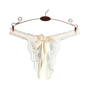 Imagem de Calcinha Sexy De Renda Com Laço Para Mulheres Lingerie Personalizada P