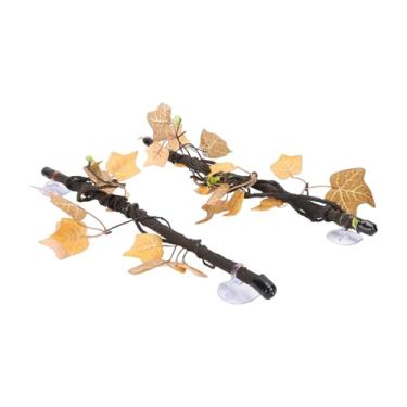 Imagem de Jiawu 2pcs Ramos de Canto de Répteis Com Ventosas, Ramos de Escalada de Répteis Realistas para Decoração de Terrário, Suporte de Escalada Divertido para Amantes de Animais de Estimação, Material