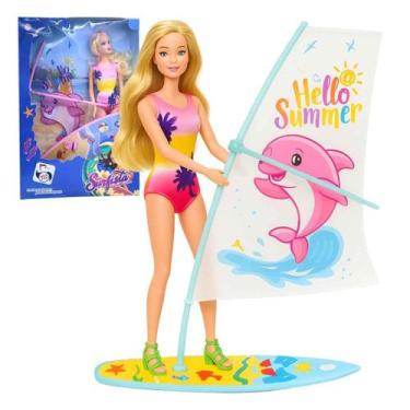 Imagem de Boneca Surfista Fashion Com Prancha e Vela De Windsurf, Pica Pau, Brin