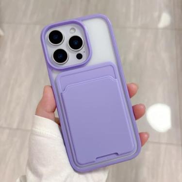 Imagem de HTVJFXCapa protetora para iPhone XS, cor doce, com porta-cartões, compartimento para cartões, carteira, à prova de choque e com proteção reforçada (para iPhone XS/roxo)