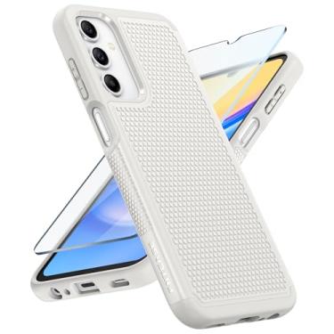Imagem de FNTCASE Capa para celular Galaxy A15-5G - Samsung A15 5G Proteção contra quedas de grau militar, testado contra quedas de 4,3 m, protetor de tela incluído, textura antiderrapante, capa à prova de