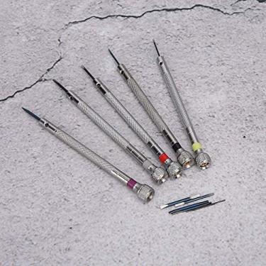 Imagem de KIMISS Conjunto de Chaves de Fenda de Relógio - Ferramentas de Reparo de Relógio Com Slot de Aço de Mola Com 5 Tamanhos para Reparo de Precisão