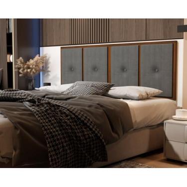 Imagem de Cabeceira Cama Box Queen 1,60 Madeira Cinza - Comprar moveis de casa -