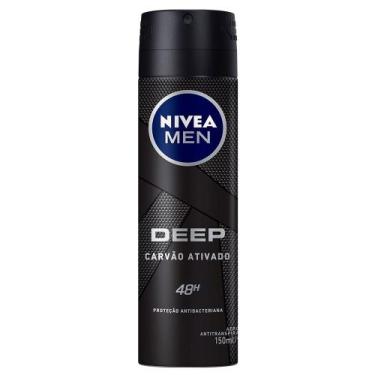 Imagem de Desodorante Nivea Aerosol 150ml Masculino Deep Carvão Ativado
