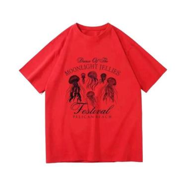 Imagem de Camiseta Masculina Stardew Valley Moonlight Jellies Festival Harajuku 