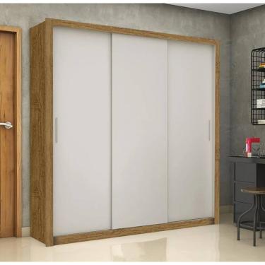 Imagem de Guarda Roupa Clarice 3 Pts Cinamomo/Off - Carioca Móveis