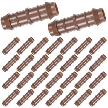 Imagem de Grevosea Pacote com 30 acessórios de acoplamento farpado para irrigação por gotejamento - conectores de tubulação PE de 17 mm de 1/2 polegada Conectores de linha de mangueira para sistema de irrigação