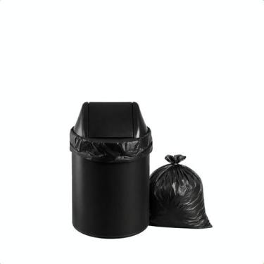 Imagem de Lixeira 12L com Tampa Vai e Vem mais Saco para Lixo 50 unidades 20L - 