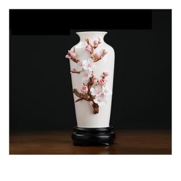 Imagem de Vaso de porcelana estilo chinês, ornamentos de arranjos de flores, decoração de casa, sala de estar, escritório, vasos de flores (B)