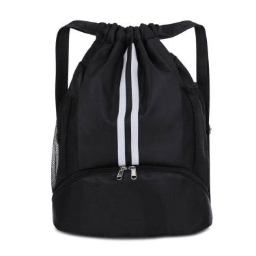 Imagem de Bolsa Saco Mochila Esportiva Impermeável Compartimento Academia Cor:preto;tamanho:único;gênero:unissex