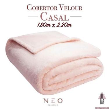 Imagem de Cobertor Casal Velour Premium Manta Microfibra Rose - CAMESA