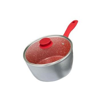 Imagem de Panela Philco PPN22A com Tampa de Vidro e Revestimento Antiaderente Redstone 22cm - Cinza e Vermelha