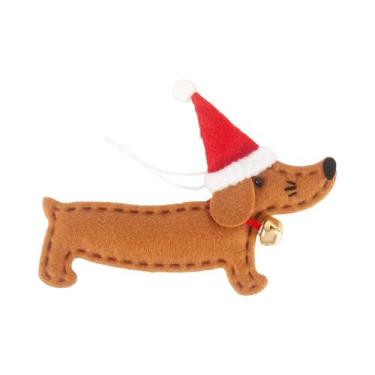 Imagem de Pingente De Natal Em Forma De Cachorro Salsicha, Decoração Para Festas