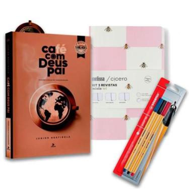 Imagem de Combo café com Deus pai 2025caderneta revista notas mixstabilo point b