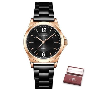 Imagem de Relógio Feminino Mini Focus Mf0308l à Prova D'água Preto