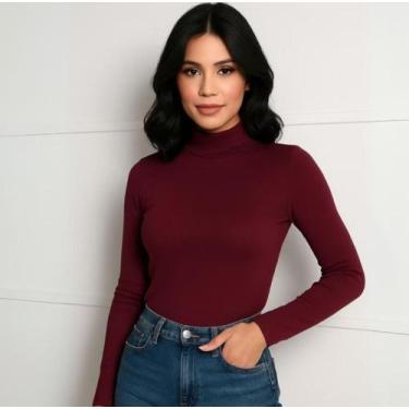 Imagem de Blusa Segunda Pele Gola Alta Aderente E Confortável - Aline Store, Mar