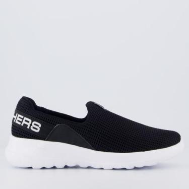 Imagem de Tênis Skechers Go Walk Joy Feminino Preto e Branco, 34