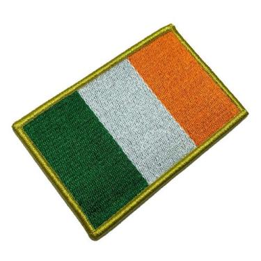 Imagem de BP0059V21 Bandeira Irlanda Patch Bordado Fecho Contato - BR44