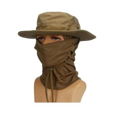 Imagem de Chapéu Boonie Camuflado Masculino Com Aba Larga E Dobrável, Protetor S