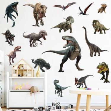 Imagem de Adesivos de parede Jurassic Dinosaur Realistic PVC 60x40cm - yiweisai