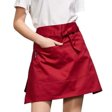 Imagem de Avental de cintura curta unissex de poliéster com bolso frontal - Yiwe