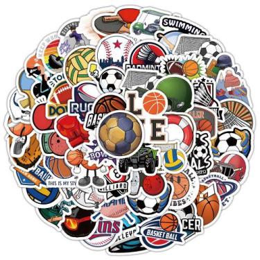 Imagem de Pacote de adesivos: 100 peças de bola esportiva para crianças, adolesc