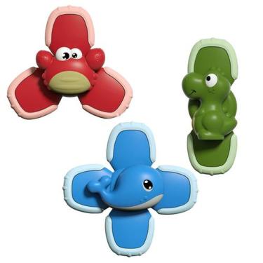Imagem de 3 peças de brinquedo giratório com ventosa Rattles para cria - Gloome 