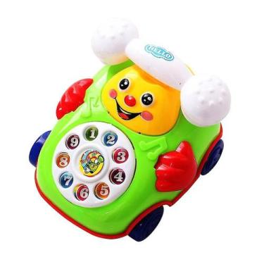 Imagem de Brinquedo telefônico para bebês Musical de plástico colorido com som -