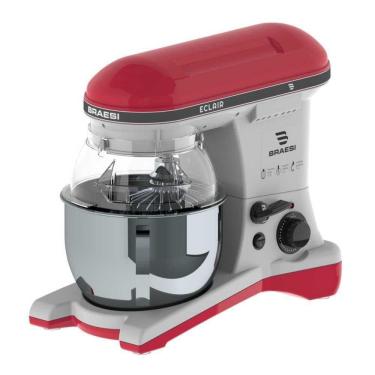 Imagem de Batedeira Planetária 5 Litros Vermelha Eclair Bp-500 Bivolt - Braesi