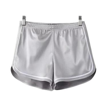 Imagem de Shorts de Verão para Mulheres - Modelo Casual em Seda Branca 2023, BR-