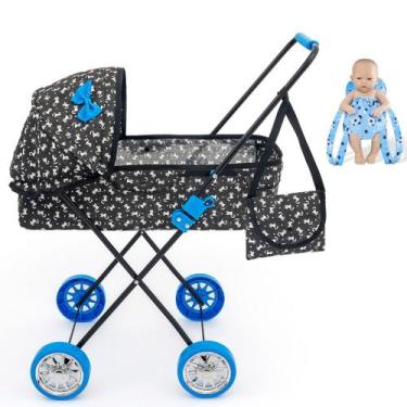 Imagem de Carrinho de Boneca Veneza Menina 79cm de alt com Canguru - Brinquedos 