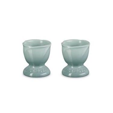 Imagem de CONJUNTO 2 SUPORTES PARA OVO LE CREUSET JARDIN EM CERÂMICA COM RELEVO SEA SALT 89190007...
