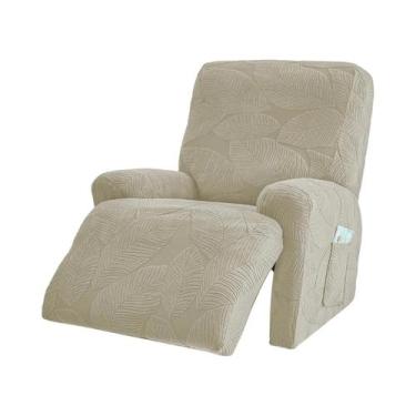 Imagem de Capa Elástica Jacquard Para Sofá Reclinável De 1 Lugar Para Poltrona D