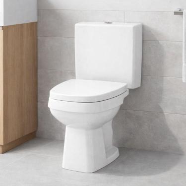 Imagem de Kit Vaso Sanitário Roca City 3/6 Litros - Branco