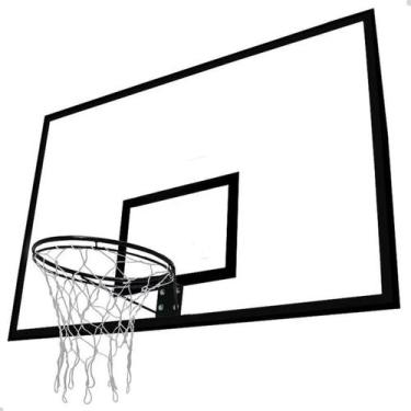 Imagem de Par de Tabela Basquete Laminada Naval Basketball 1,80x1,20m Com Aro - 