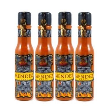 Imagem de Kit Molho de Pimenta Mendez 85g 04 Hot Pepper Malagueta Mel