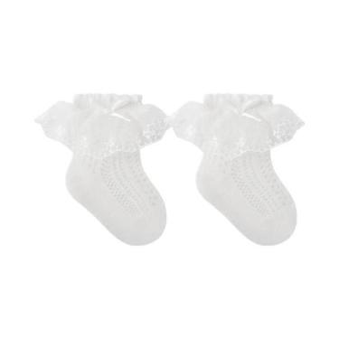 Imagem de Meias De Renda Para Bebês Meninas, Finas E De Malha De Algodão, Meias 