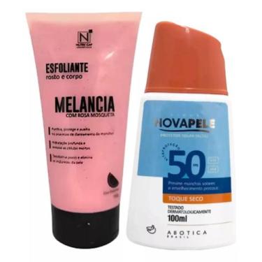 Imagem de Esfoliante de Melancia Corpo e Rosto Nutry Cap + Protetor Solar Nova P