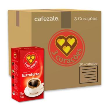 Imagem de Café Três Corações Extra Forte Kit 20 Pacotes a Vácuo 250g