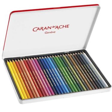 Imagem de Lápis de Cor Permanente Swiscollor 30 Cores Caran D'ahe - Caran d'Ache