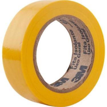 Imagem de Fita Isolante 3m Amarela 18 Mm X 10 M - Uso Geral E Doméstico, Anticha
