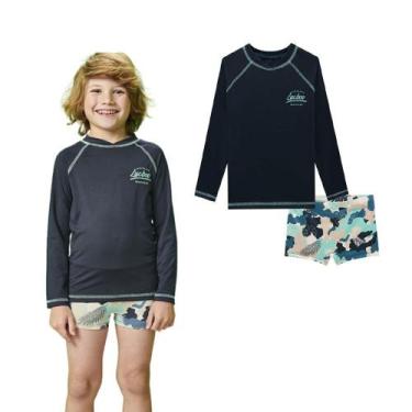 Imagem de Conjunto Praia Infantil Camiseta Sunga UV Dry UV 50 Luc.Boo, 4