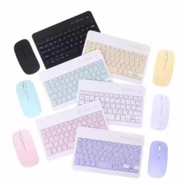 Imagem de Teclado e Mouse Sem Fio Bluetooth Recarregável Preto - Tyru